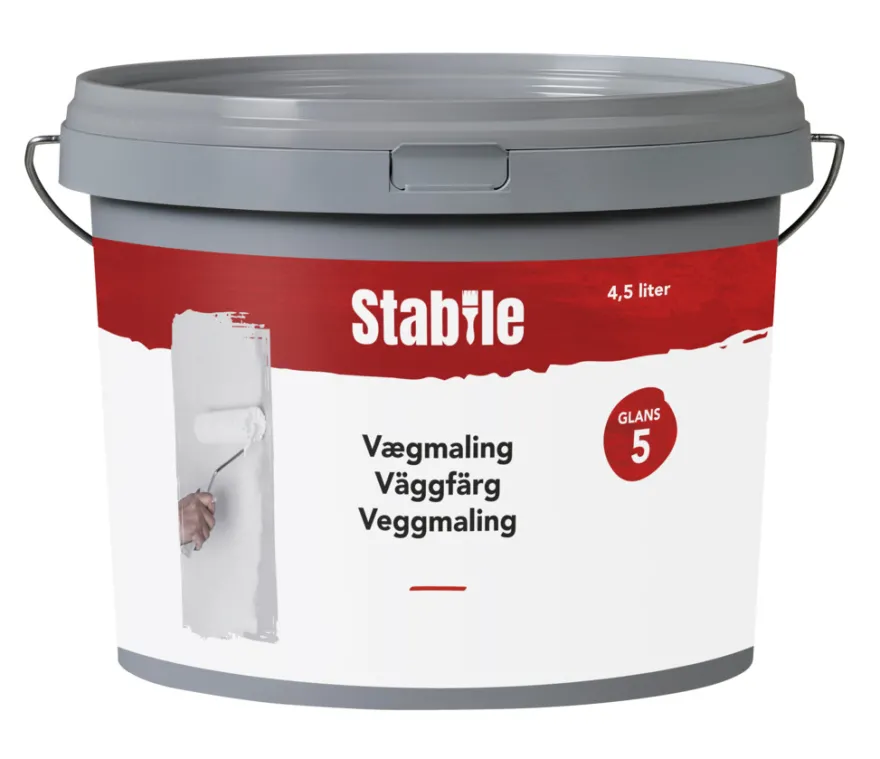 Vægmaling 5 hvid 4,5 liter - Stabile®